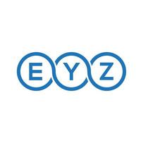 eyz brief logo ontwerp op zwarte achtergrond. eyz creatieve initialen brief logo concept. eyz brief ontwerp. vector