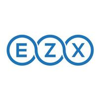 ezx brief logo ontwerp op zwarte achtergrond. ezx creatieve initialen brief logo concept. ezx brief ontwerp. vector