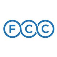 fcc brief logo ontwerp op zwarte achtergrond. fcc creatieve initialen brief logo concept. fcc brief ontwerp. vector