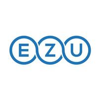 ezu brief logo ontwerp op zwarte achtergrond. ezu creatieve initialen brief logo concept. ezu-briefontwerp. vector