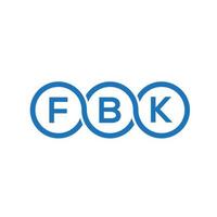 fbk brief logo ontwerp op zwarte achtergrond. fbk creatieve initialen brief logo concept. fbk brief ontwerp. vector