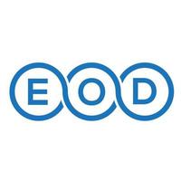 eod brief logo ontwerp op zwarte achtergrond. eod creatieve initialen brief logo concept. eod brief ontwerp. vector