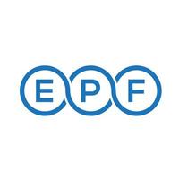 epf brief logo ontwerp op zwarte achtergrond. epf creatieve initialen brief logo concept. epf brief ontwerp. vector