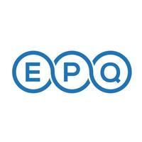 epq brief logo ontwerp op zwarte achtergrond. epq creatieve initialen brief logo concept. epq brief ontwerp. vector