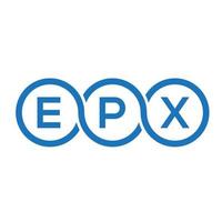 epx brief logo ontwerp op zwarte achtergrond. epx creatieve initialen brief logo concept. epx brief ontwerp. vector