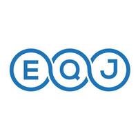 eqj brief logo ontwerp op zwarte achtergrond. eqj creatieve initialen brief logo concept. eqj brief ontwerp. vector