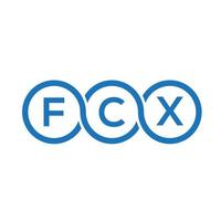 fcx brief logo ontwerp op zwarte achtergrond. fcx creatieve initialen brief logo concept. fcx brief ontwerp. vector