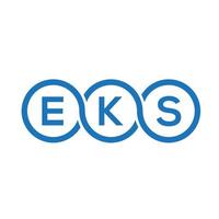 eks brief logo ontwerp op zwarte achtergrond. eks creatieve initialen brief logo concept. eks-briefontwerp. vector