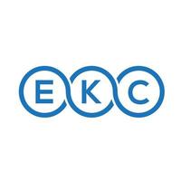 ekc brief logo ontwerp op zwarte achtergrond. ekc creatieve initialen brief logo concept. ekc-briefontwerp. vector