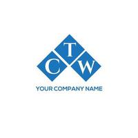 CTW brief logo ontwerp op witte achtergrond. ctw creatieve initialen brief logo concept. ctw-briefontwerp. vector