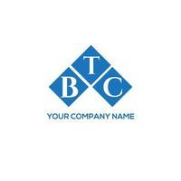 btc brief logo ontwerp op witte achtergrond. btc creatieve initialen brief logo concept. btc-briefontwerp. vector