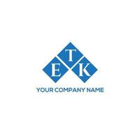 etk brief logo ontwerp op witte achtergrond. etk creatieve initialen brief logo concept. etk brief ontwerp. vector