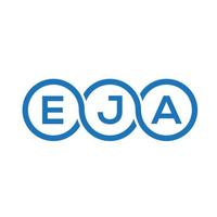 eja brief logo ontwerp op zwarte achtergrond. eja creatieve initialen brief logo concept. eja brief ontwerp. vector