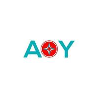 aoy brief logo ontwerp op witte achtergrond. aoy creatieve initialen brief logo concept. aoy brief ontwerp. vector