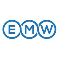 emw brief logo ontwerp op zwarte achtergrond. emw creatieve initialen brief logo concept. emw brief ontwerp. vector