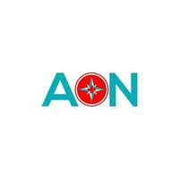 aon brief logo ontwerp op witte achtergrond. aon creatieve initialen brief logo concept. aon brief ontwerp. vector