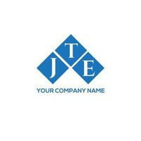 jte brief logo ontwerp op witte achtergrond. jte creatieve initialen brief logo concept. jte brief ontwerp. vector