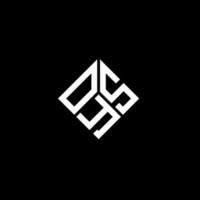oys brief logo ontwerp op zwarte achtergrond. oys creatieve initialen brief logo concept. oys brief ontwerp. vector