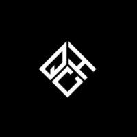 qch brief logo ontwerp op zwarte achtergrond. qch creatieve initialen brief logo concept. qch brief ontwerp. vector