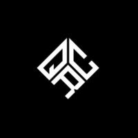 qrc brief logo ontwerp op zwarte achtergrond. qrc creatieve initialen brief logo concept. qrc-briefontwerp. vector