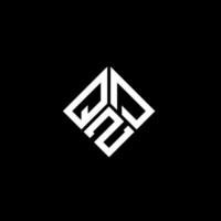 qzd brief logo ontwerp op zwarte achtergrond. qzd creatieve initialen brief logo concept. qzd-briefontwerp. vector
