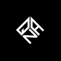 qna brief logo ontwerp op zwarte achtergrond. qna creatieve initialen brief logo concept. qna-briefontwerp. vector