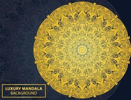 creatieve luxe decoratieve mandala achtergrond met gouden arabesk patroon. decoratieve mandala om af te drukken, omslag, brochure en flyer. vector