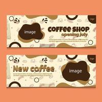 coffeeshop banners ontwerpen. vector