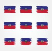 Haïti vlag borstel. nationale vlag vector