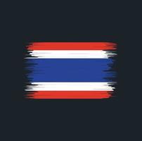 Thailand vlag borstel. nationale vlag vector