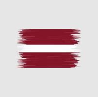 Letland vlag borstel. nationale vlag vector