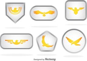 Gouden Eagle Badge Vectoren