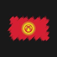 Kirgizische vlagborstel. nationale vlag vector