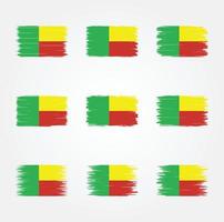 Benin vlag borstel collectie vector