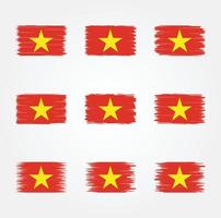 vietnam vlag borstel collectie vector