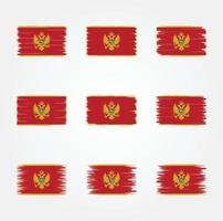 montenegro vlag borstel. nationale vlag vector