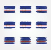 Kaapverdische vlagborstel. nationale vlag vector