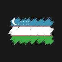Oezbekistan vlag borstel. nationale vlag vector