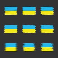 oekraïne vlagborstel collectie vector