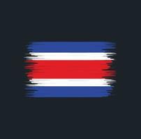 Costa Rica vlag borstel. nationale vlag vector