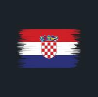 kroatië vlag borstel. nationale vlag vector