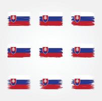 Slowakije vlag borstel. nationale vlag vector