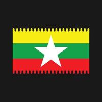 Myanmar vlag vector. nationale vlag vector