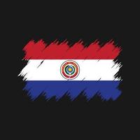 vlagborstel van paraguay. nationale vlag vector