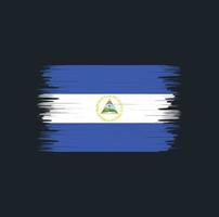 nicaragua vlag borstel. nationale vlag vector