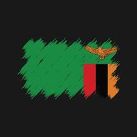 zambia vlag borstel. nationale vlag vector