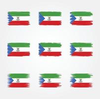 Equatoriaal-Guinea vlag borstel. nationale vlag vector