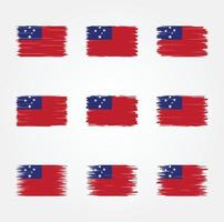 Samoa vlag borstel. nationale vlag vector