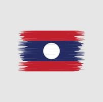 laos vlag borstel. nationale vlag vector