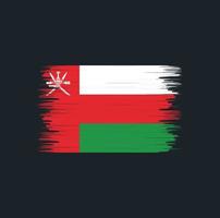 oman vlag borstel. nationale vlag vector